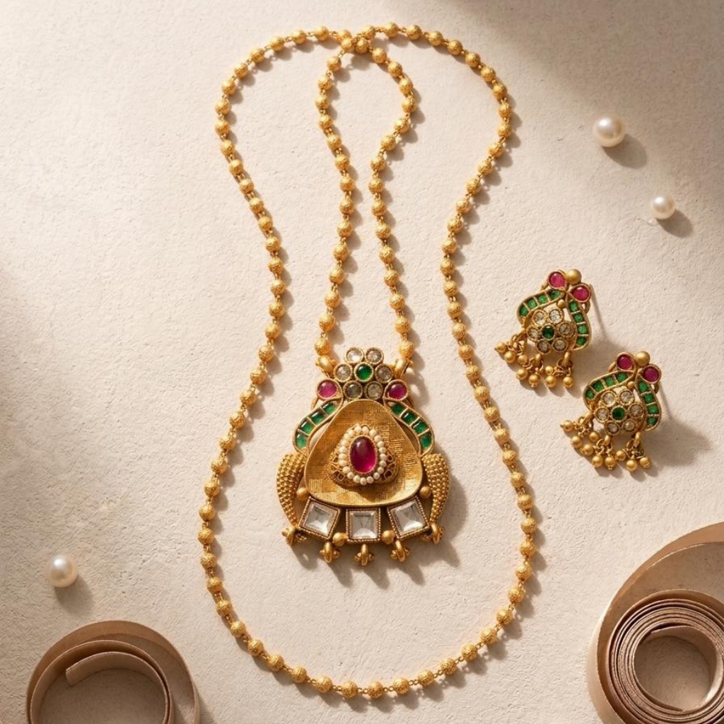 Royal Kundan Heritage Pendant Necklace Set