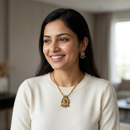Royal Kundan Heritage Pendant Necklace Set