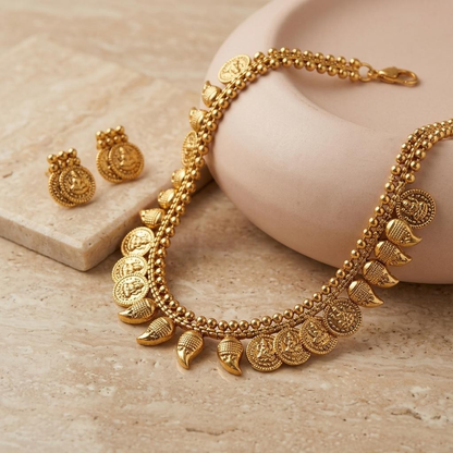 Royal Antique Luxmi Coin Necklace Set