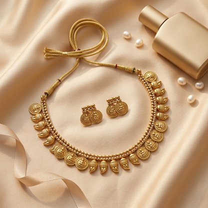 Royal Antique Luxmi Coin Necklace Set