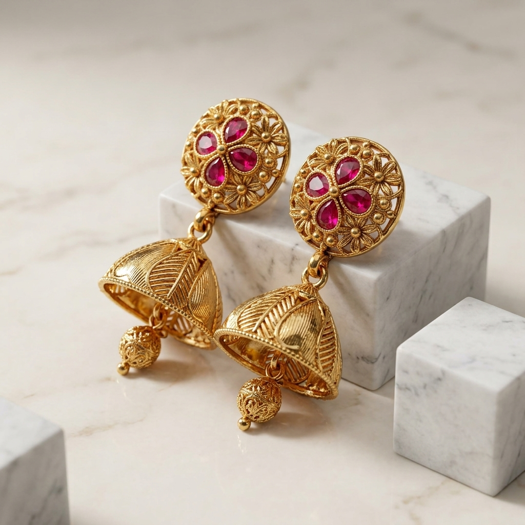 Designer Rubi Bloom Jhumkas