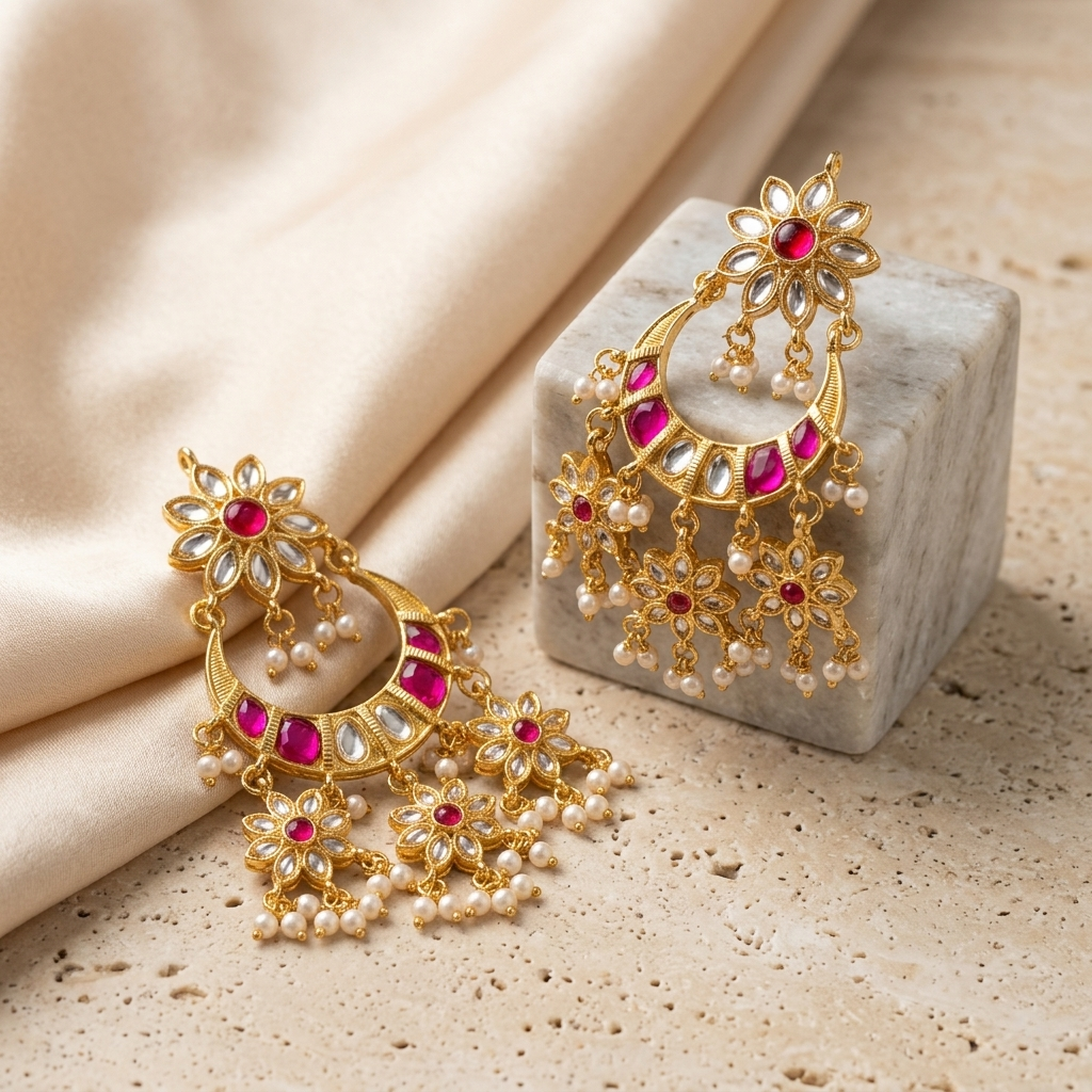 Designer Rubi Kundan Danglers