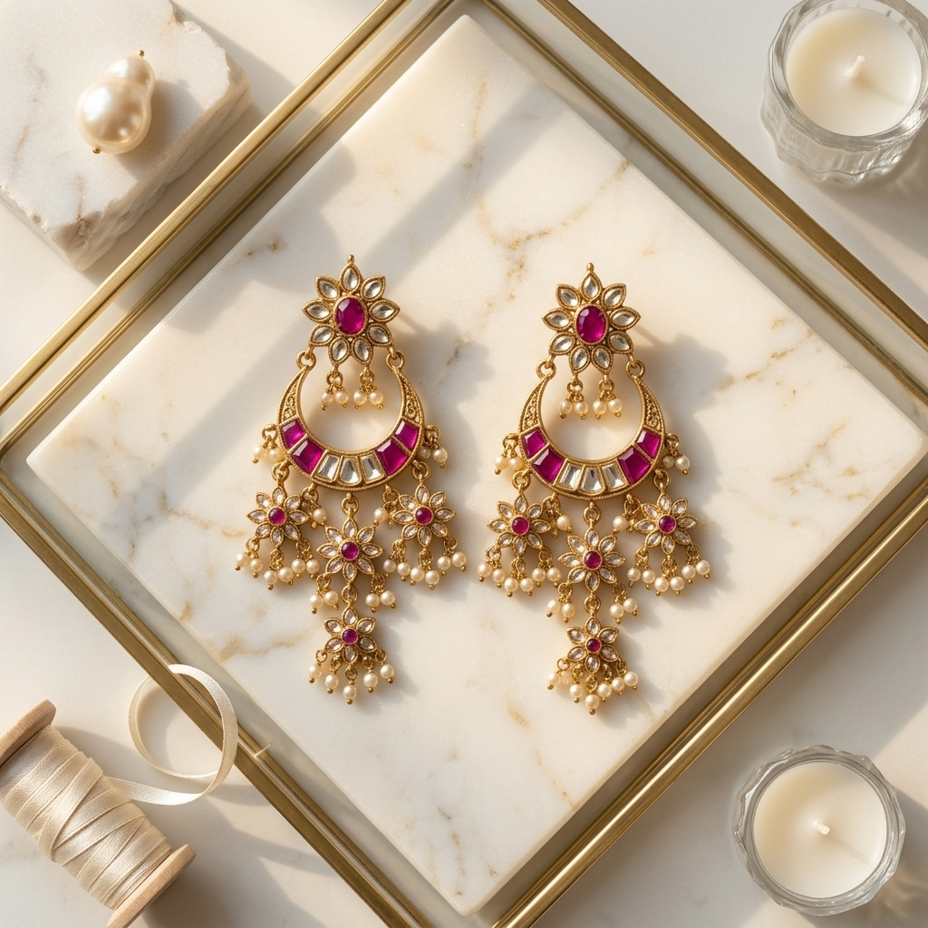 Designer Rubi Kundan Danglers