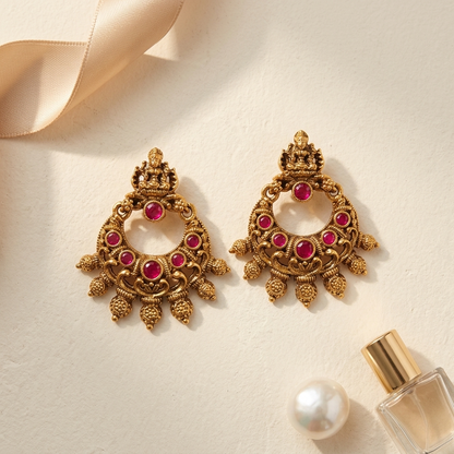 Rubi Temple Chandbali Earrings