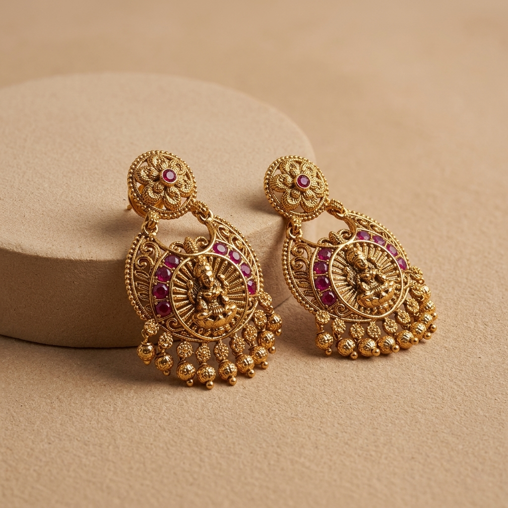 Rajsi Lakshmi Rubi Earrings